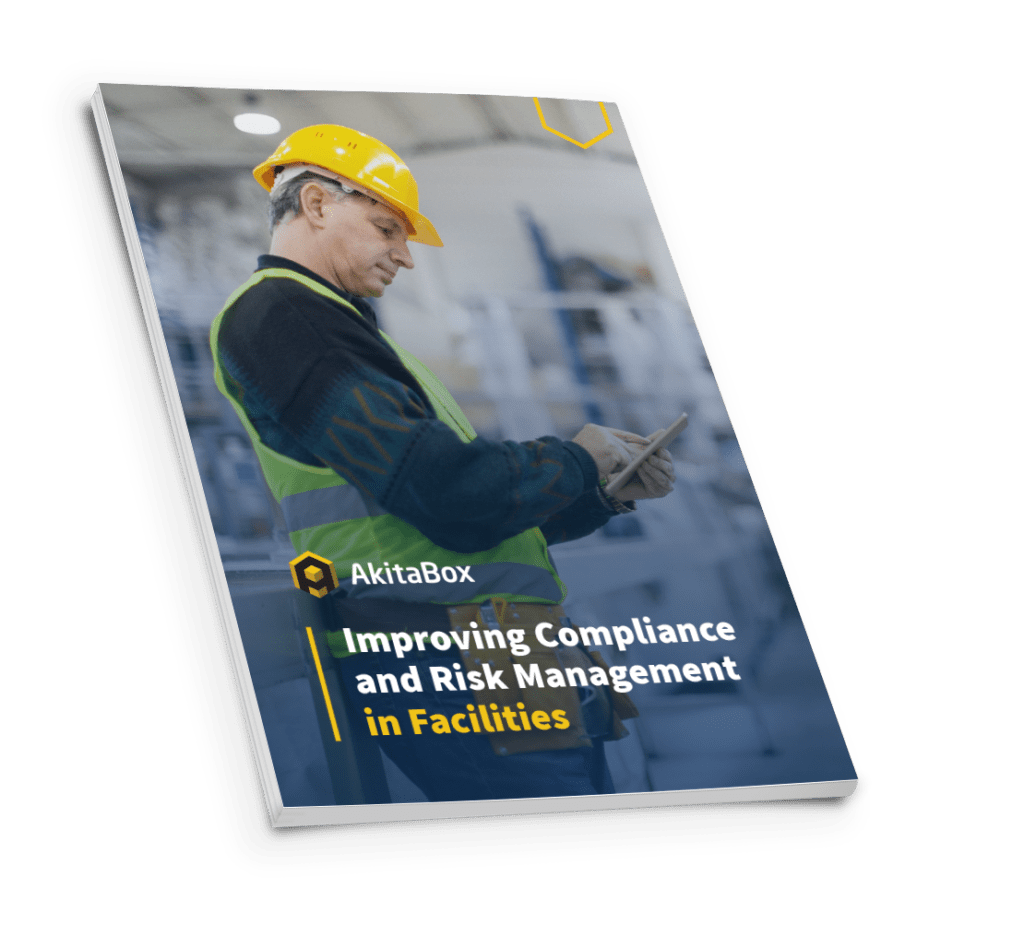 Cover mockup for Improving Compliance and Risk Management in Facilities_eBook