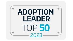 Badge for BuiltWorlds Adoption Leaders Top 50 for Josh Lowe of AkitaBox.